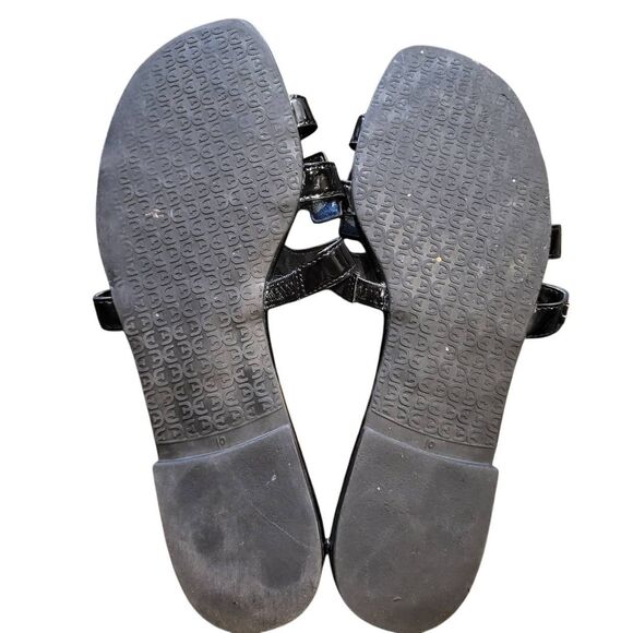 Sam Edelman Sandals Women's 10 Black Bay Slide Patent Leather Designer Sandal - Picture 3 of 5